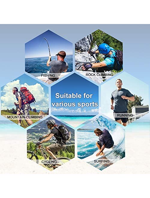 Men's UPF 50+ UV Sun Protection T Shirts, Quick Dry Short Sleeve Swim Shirt Athletic Tee Rash Guard Workout Sport Running