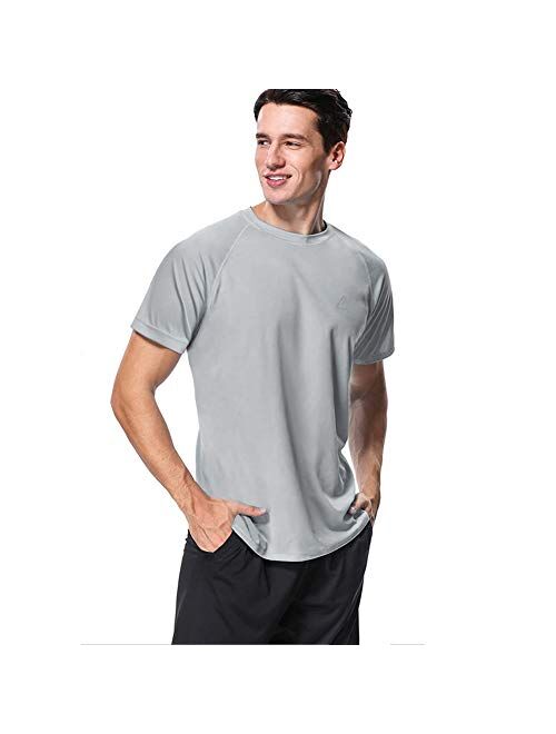 Men's UPF 50+ UV Sun Protection T Shirts, Quick Dry Short Sleeve Swim Shirt Athletic Tee Rash Guard Workout Sport Running