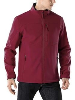 TSLA Men's Softshell Athletic Microfleece Active Wind-Repel Coat Full-Zip Outdoor Water-Proof Jacket