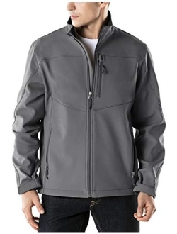 TSLA Men's Softshell Athletic Microfleece Active Wind-Repel Coat Full-Zip Outdoor Water-Proof Jacket