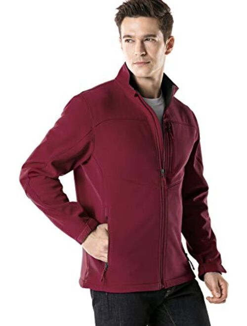 TSLA Men's Softshell Athletic Microfleece Active Wind-Repel Coat Full-Zip Outdoor Water-Proof Jacket