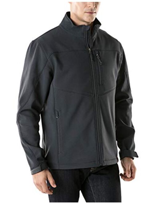 TSLA Men's Softshell Athletic Microfleece Active Wind-Repel Coat Full-Zip Outdoor Water-Proof Jacket