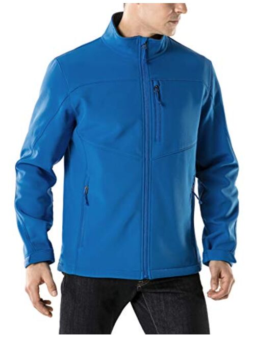 TSLA Men's Softshell Athletic Microfleece Active Wind-Repel Coat Full-Zip Outdoor Water-Proof Jacket