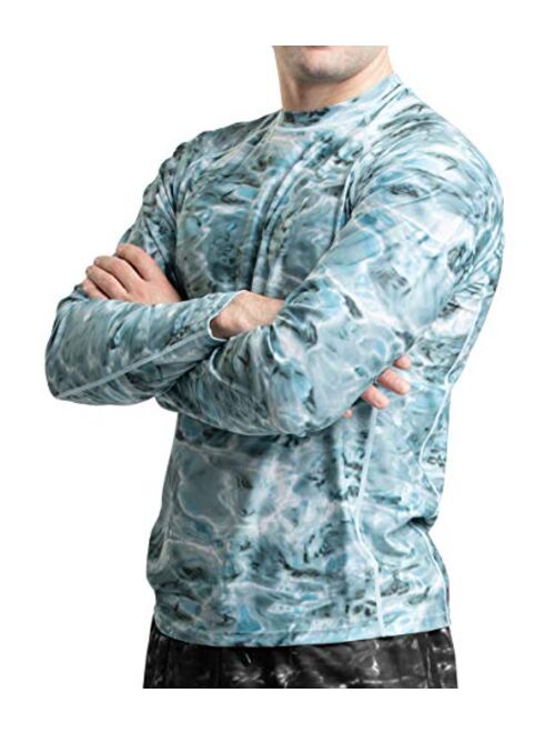 Aqua Design Rash Guard Men: UPF 50+ Long Sleeve Rashguard Swim Shirts for Men