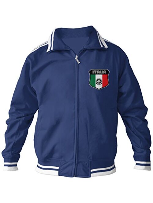 Amdesco Men's Italian Pride, Italia Italy Track Jacket