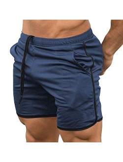 EVERWORTH Men's Gym Workout Boxing Shorts Running Short Pants Fitted Training Bodybuilding Jogger Short