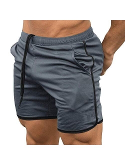 EVERWORTH Men's Gym Workout Boxing Shorts Running Short Pants Fitted Training Bodybuilding Jogger Short