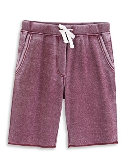 HARBETH Men's Casual Soft Cotton Elastic Fleece Jogger Gym Active Pocket Shorts