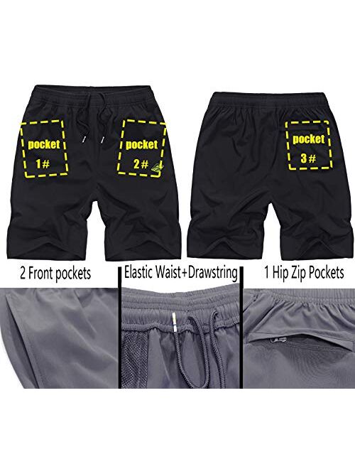 Vcansion Men's Outdoor Lightweight Hiking Shorts Quick Dry Sports Casual Shorts Skateboard Shorts Swimming Shorts