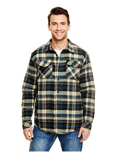 Burnside mens Quilted Flannel Jacket (8610)