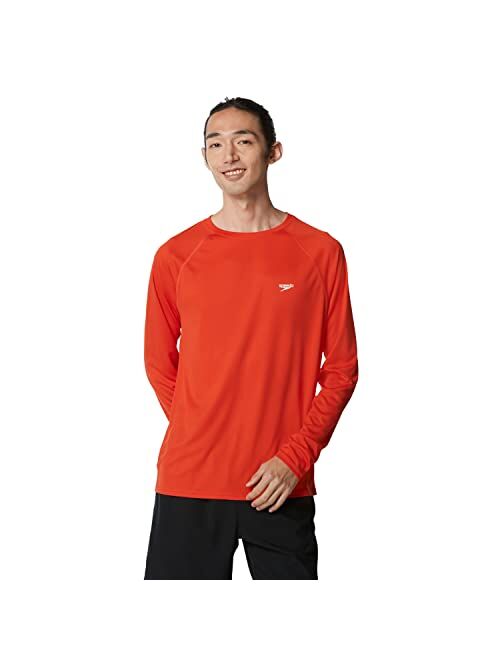 Speedo Men's Uv Swim Shirt Easy Long Sleeve Regular Fit