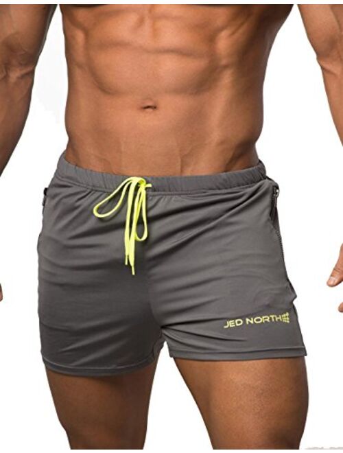 Jed North Men's Fitted Shorts Bodybuilding Workout Gym Running Tight Lifting Shorts