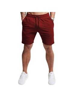 EVERWORTH Men's Casual Training Shorts Gym Workout Fitness Short Bodybuilding Running Jogging Short Pants