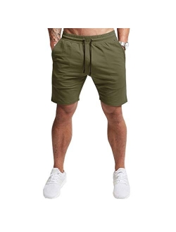 EVERWORTH Men's Casual Training Shorts Gym Workout Fitness Short Bodybuilding Running Jogging Short Pants