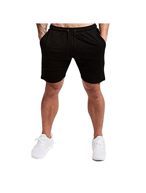 EVERWORTH Men's Casual Training Shorts Gym Workout Fitness Short Bodybuilding Running Jogging Short Pants