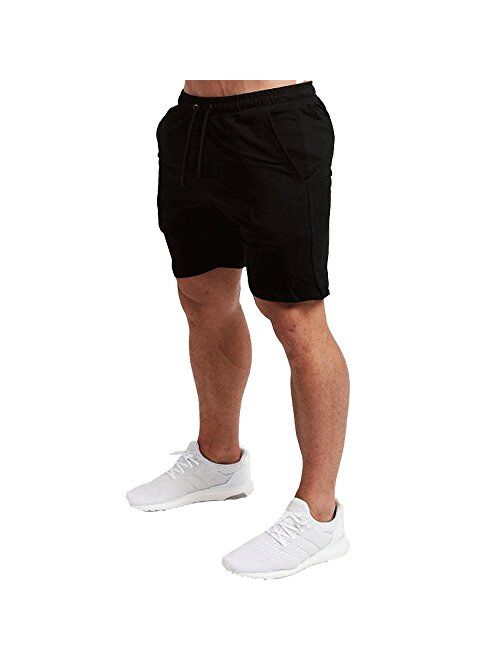 EVERWORTH Men's Casual Training Shorts Gym Workout Fitness Short Bodybuilding Running Jogging Short Pants