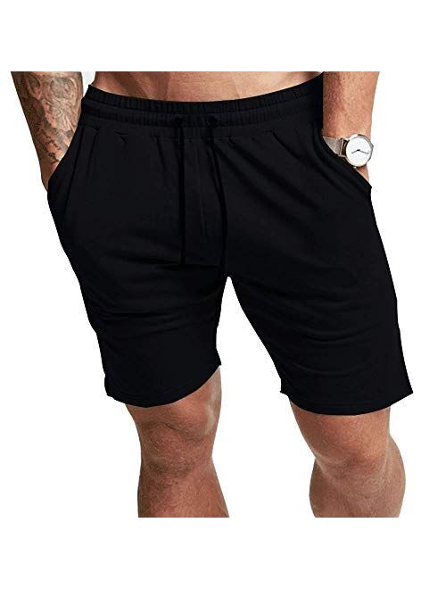 EVERWORTH Men's Casual Training Shorts Gym Workout Fitness Short Bodybuilding Running Jogging Short Pants