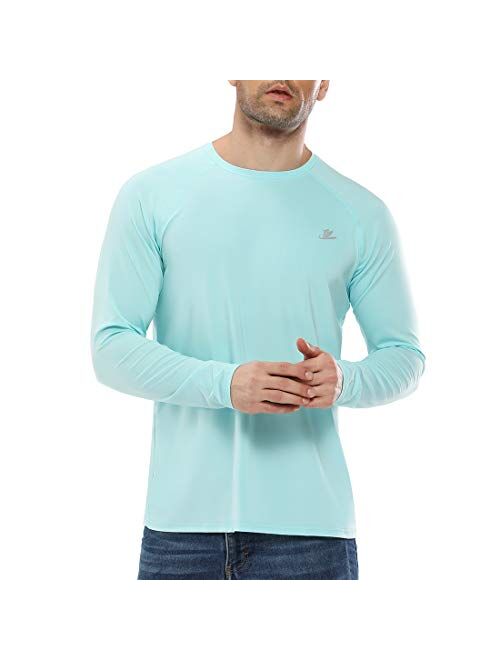 Devoropa Men's UPF 50+ Sun Protection Hoodie Long Sleeve Fishing Hiking T-Shirt with Thumbhole