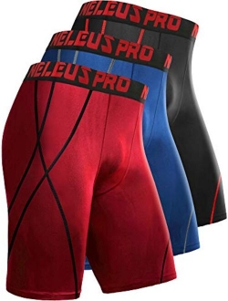 Neleus Men's 3 Pack Performance Compression Shorts