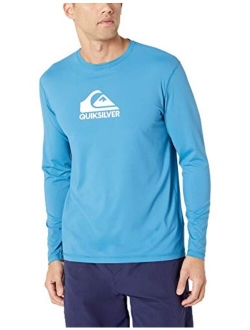 Men's Solid Streak Long Sleeve Rashguard UPF 50  Sun Protection