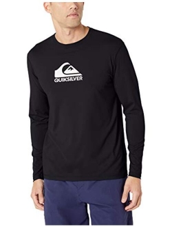 Men's Solid Streak Long Sleeve Rashguard UPF 50  Sun Protection