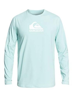 Men's Solid Streak Long Sleeve Rashguard UPF 50  Sun Protection