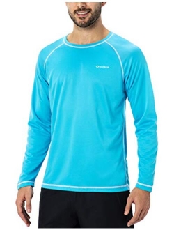 Naviskin Men's Long Sleeve Rash Guard Swim Shirt UPF 50+ UV Sun Protection Quick Dry Outdoor Shirt