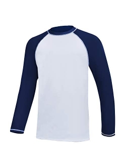 Long Sleeve Swim Tshirt for Men Rash Guard Athletic Tee Skins UPF 50