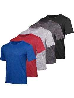 Mens Dry-Fit Moisture Wicking Active Athletic Performance Crew T-Shirt