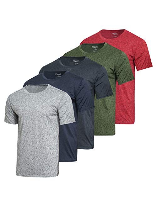 Mens Dry-Fit Moisture Wicking Active Athletic Performance Crew T-Shirt