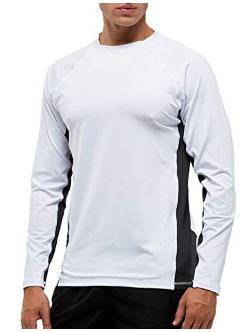 DUOFIER Men UPF 50+ UV Sun Protection Outdoor Long Sleeve Performance T-Shirt for Fishing, Hiking, Outdoor Running