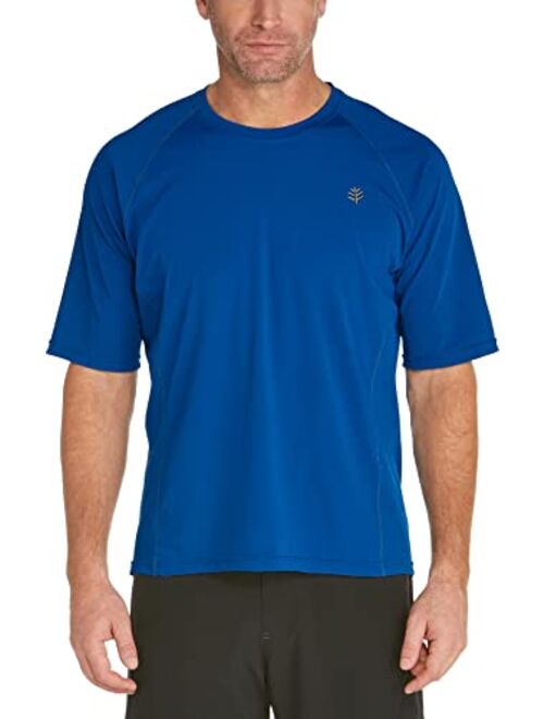 Coolibar UPF 50+ Men's Hightide Short Sleeve Swim Shirt - Sun Protective