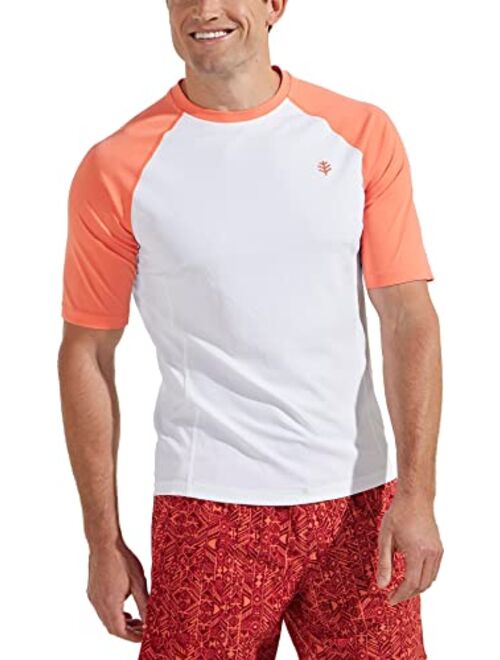 Coolibar UPF 50+ Men's Hightide Short Sleeve Swim Shirt - Sun Protective