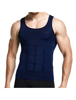 GKVK Mens Slimming Body Shaper Vest Shirt Abs Abdomen Slim