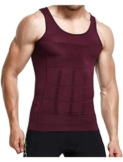 GKVK Mens Slimming Body Shaper Vest Shirt Abs Abdomen Slim