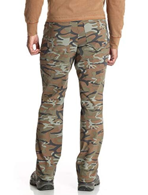 Buy Wrangler Green Camo Outdoor Performance Comfort Flex Cargo Pants ...