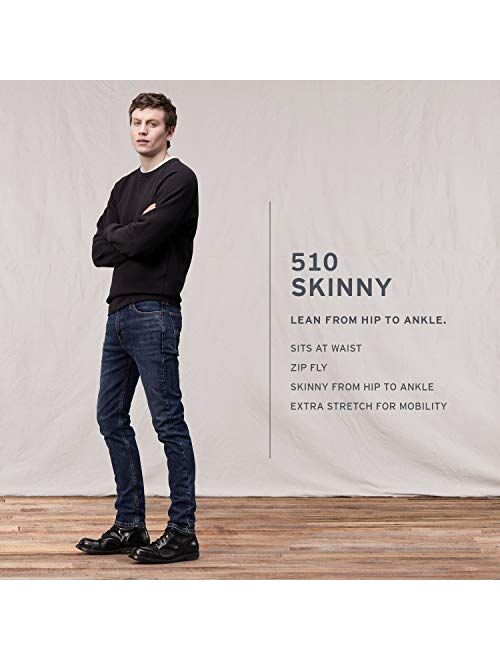 Levi's Men's 510 Skinny Fit Jean,Midnight,38x30