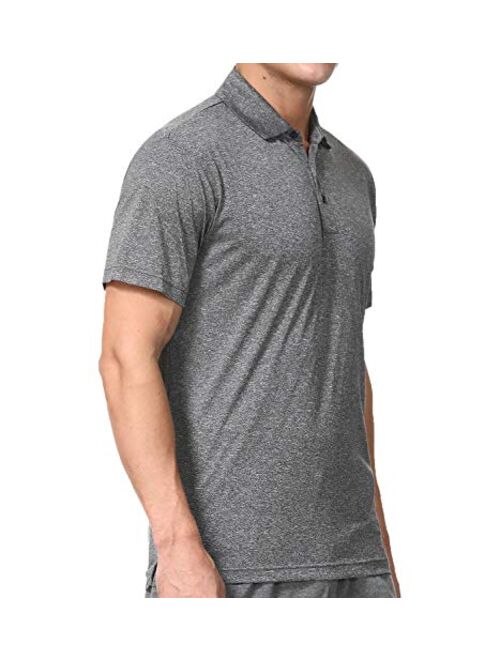 COSSNISS Men's Dry Fit Golf Polo Shirt