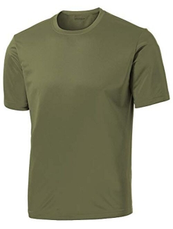 DRIEQUIP Men's Big and Tall Short Sleeve Moisture Wicking Athletic T-Shirts