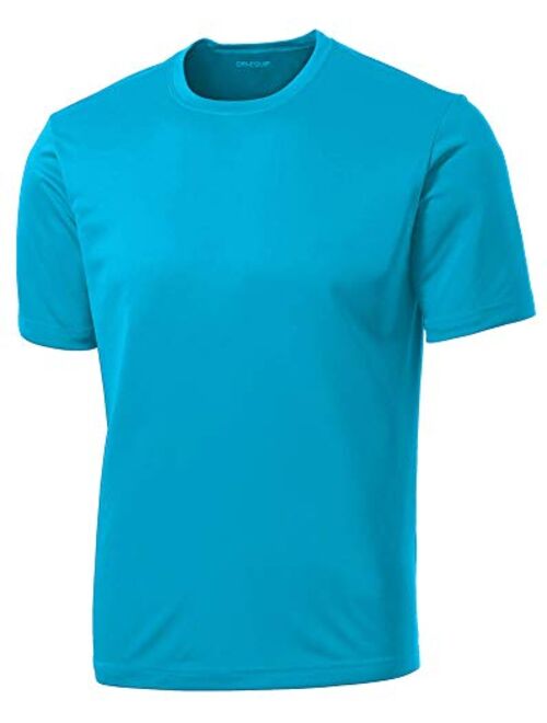 DRIEQUIP Men's Big and Tall Short Sleeve Moisture Wicking Athletic T-Shirts