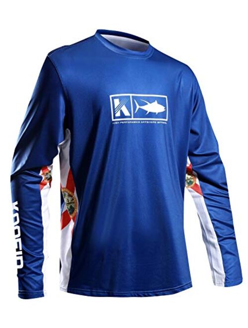 Performance Fishing Shirt Vented Long Sleeve Shirt Sun Protection UPF50 Moisture Wicking Rash Guard with Mesh Sides Loose Fit