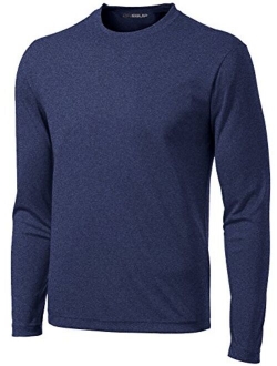 Joe's USA Blacxk Solid Polyester Long Sleeve Athletic T-Shirts