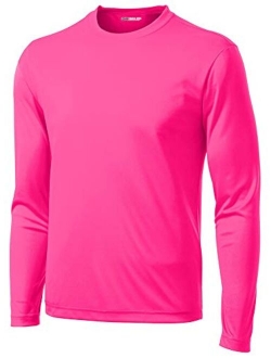 Joe's USA Blacxk Solid Polyester Long Sleeve Athletic T-Shirts