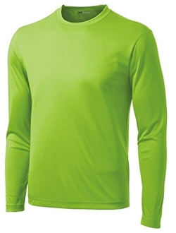 Joe's USA Blacxk Solid Polyester Long Sleeve Athletic T-Shirts