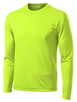 Joe's USA Blacxk Solid Polyester Long Sleeve Athletic T-Shirts