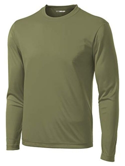 Joe's USA Blacxk Solid Polyester Long Sleeve Athletic T-Shirts