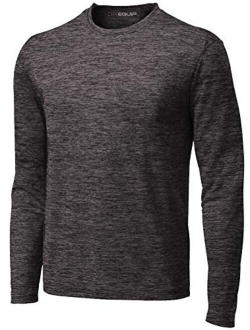 Joe's USA Blacxk Solid Polyester Long Sleeve Athletic T-Shirts