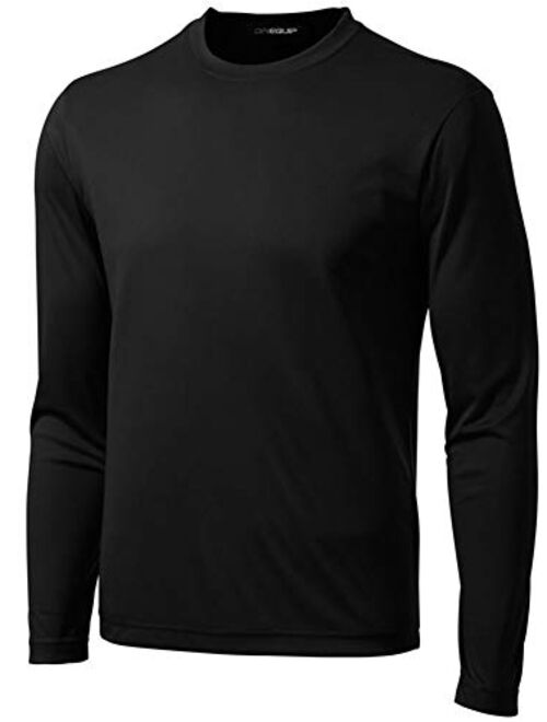 Joe's USA Blacxk Solid Polyester Long Sleeve Athletic T-Shirts