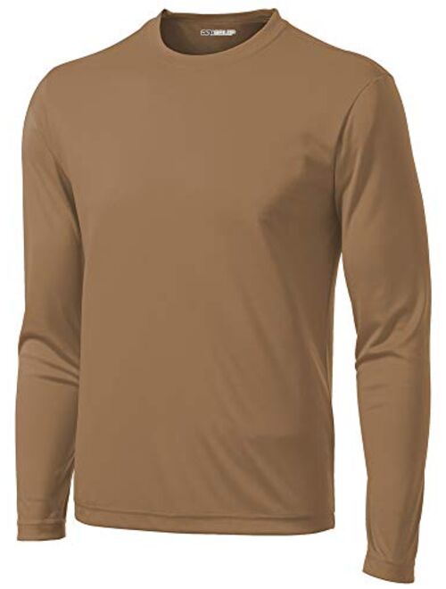 Joe's USA Blacxk Solid Polyester Long Sleeve Athletic T-Shirts