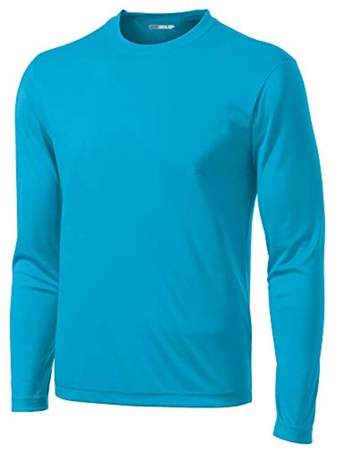 Joe's USA Blacxk Solid Polyester Long Sleeve Athletic T-Shirts